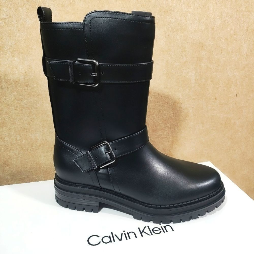 Calvin Klein Women's Galivan Almond Toe Black Booties Boots 8.5M